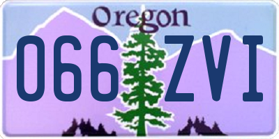 OR license plate 066ZVI