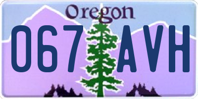 OR license plate 067AVH