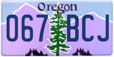 OR license plate 067BCJ