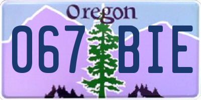 OR license plate 067BIE