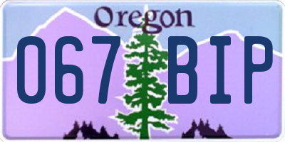 OR license plate 067BIP