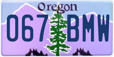 OR license plate 067BMW