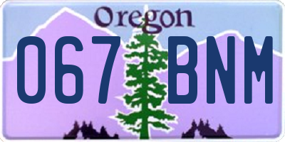 OR license plate 067BNM