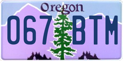 OR license plate 067BTM