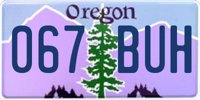 OR license plate 067BUH