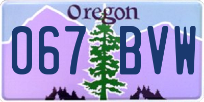OR license plate 067BVW