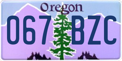 OR license plate 067BZC