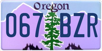 OR license plate 067BZR