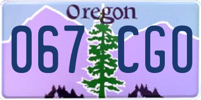 OR license plate 067CGO