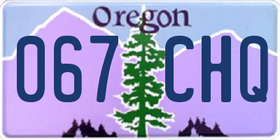 OR license plate 067CHQ