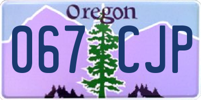 OR license plate 067CJP