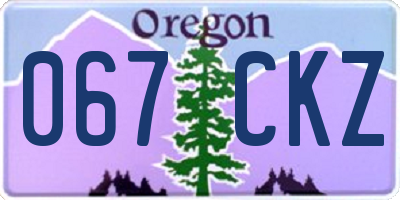 OR license plate 067CKZ