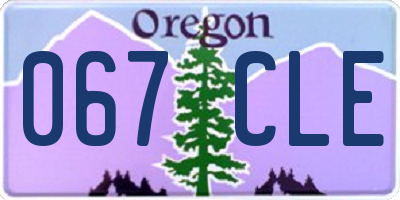 OR license plate 067CLE