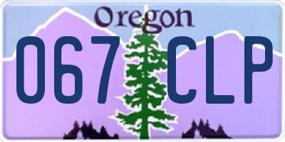 OR license plate 067CLP
