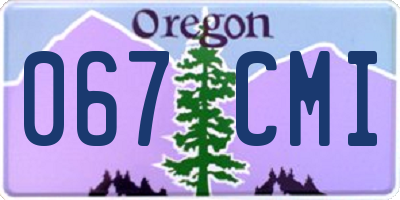 OR license plate 067CMI