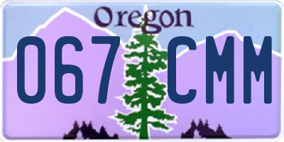 OR license plate 067CMM