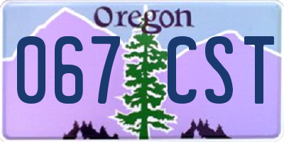 OR license plate 067CST