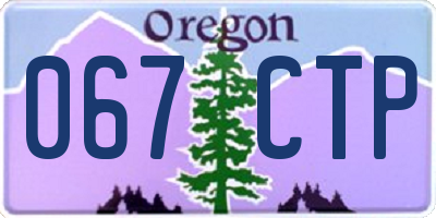 OR license plate 067CTP