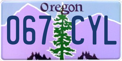 OR license plate 067CYL
