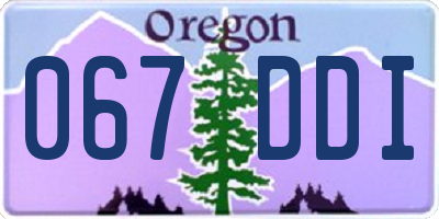 OR license plate 067DDI