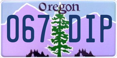 OR license plate 067DIP