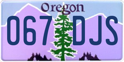 OR license plate 067DJS