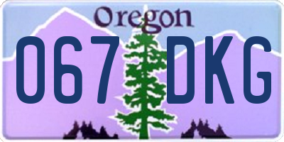 OR license plate 067DKG