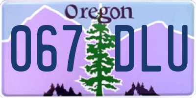 OR license plate 067DLU