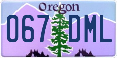 OR license plate 067DML
