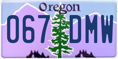 OR license plate 067DMW