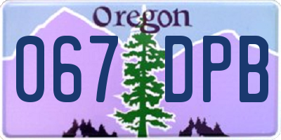 OR license plate 067DPB