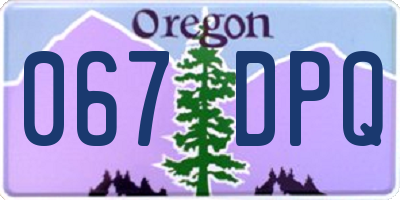 OR license plate 067DPQ