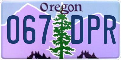 OR license plate 067DPR