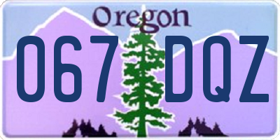 OR license plate 067DQZ