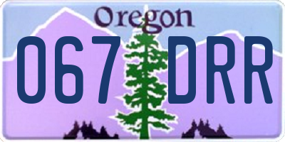 OR license plate 067DRR