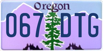 OR license plate 067DTG