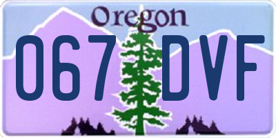 OR license plate 067DVF