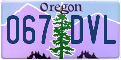 OR license plate 067DVL