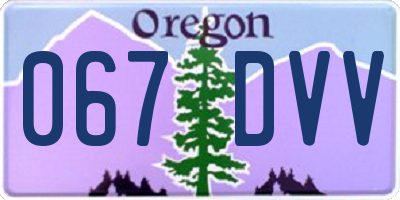 OR license plate 067DVV