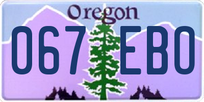 OR license plate 067EBO