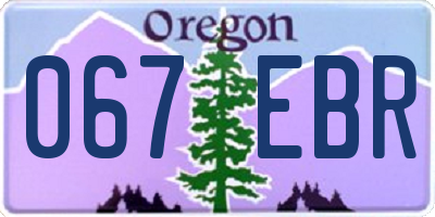 OR license plate 067EBR