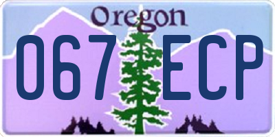 OR license plate 067ECP