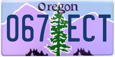 OR license plate 067ECT