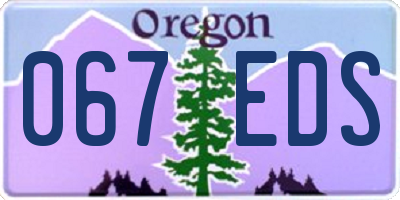 OR license plate 067EDS