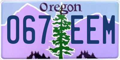 OR license plate 067EEM