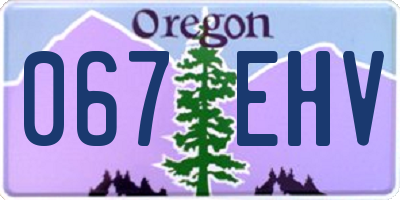 OR license plate 067EHV