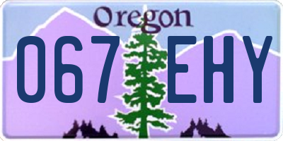 OR license plate 067EHY