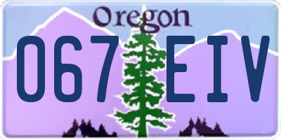 OR license plate 067EIV