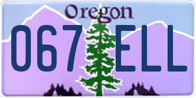 OR license plate 067ELL