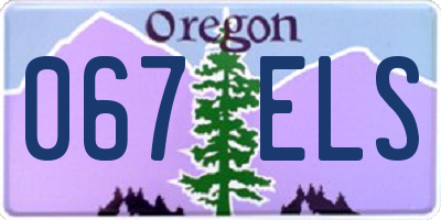 OR license plate 067ELS